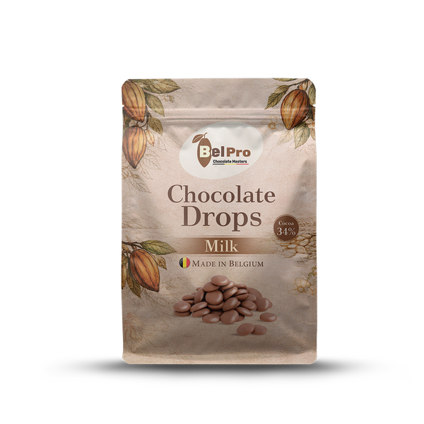 BelPro milk chocolate drops packaging